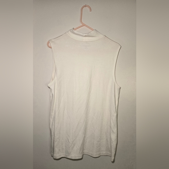 Croft And Barrow Womens Plus size XL white sleeveless mock turtleneck - Picture 2 of 4